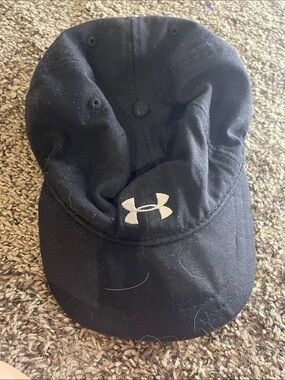 Under Armour Kids Black Cap with White Logo